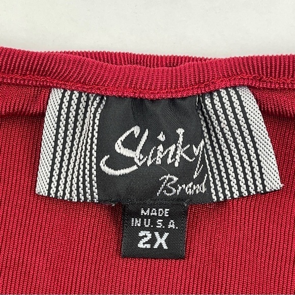 Slinky Brand Blouse Womens 2X Red Flare Sleeve - Picture 2 of 8